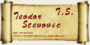 Teodor Stevović vizit kartica